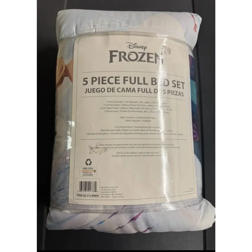 Jay Franco Frozen 2 Spirit 5 Piece Full Size Bed Set disney Comforter Sheet Set